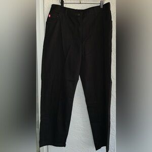 Woman Within Classic Fit Black Denim Pants
